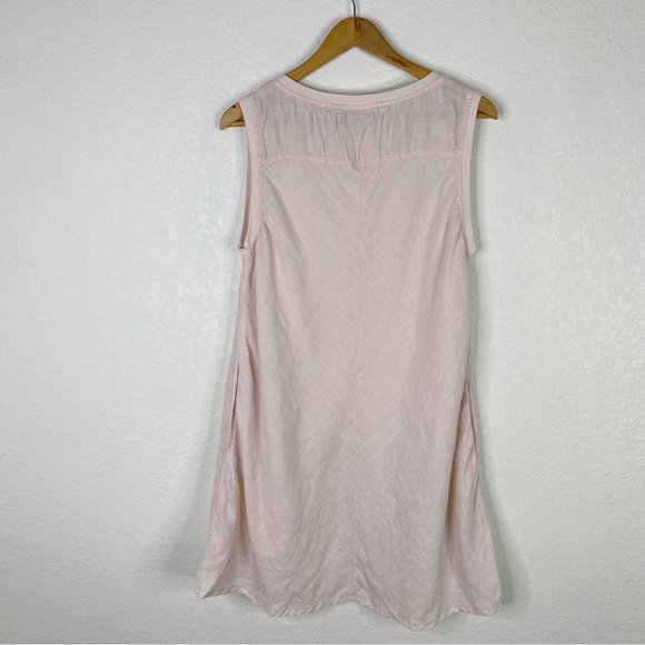 Flax Light Pink 100% Linen Sleeveless Lagenlook Tunic Top - Picture 6 of 6